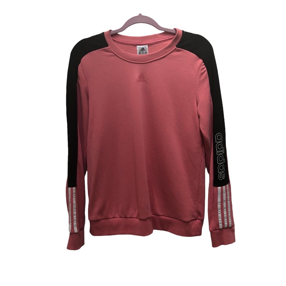 Adidas women’s pull over sweatshirt peach, black M